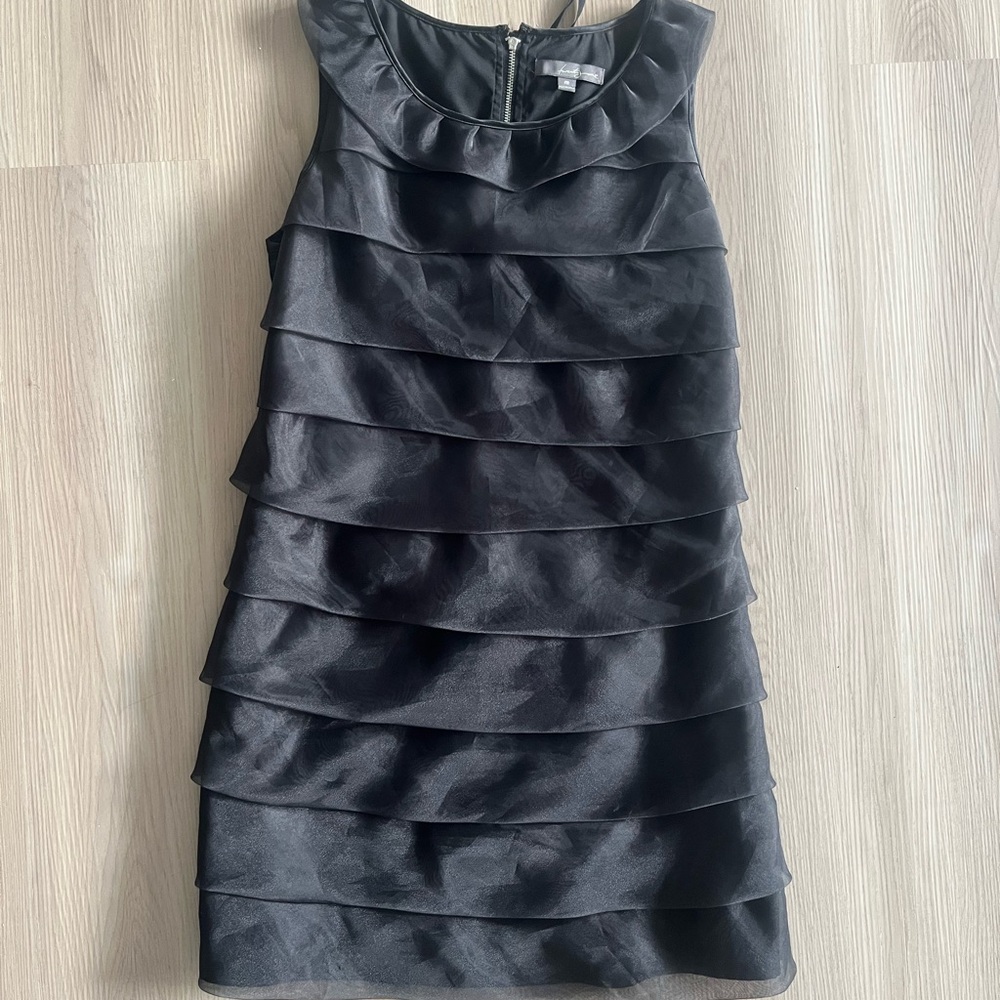 Black Tiered Tulle Mini Dress